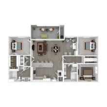 3 Bed 2 Bath 1662 SF (1485 Net) 2233 floor plan